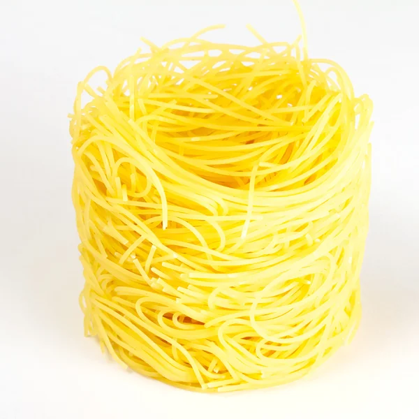 stock image Dried italian pasta on white background