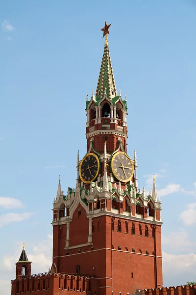 Spasitel (spasskaya) věž z moskevského Kremlu, Rusko. — Stock fotografie