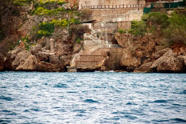 Výhled na starověké moře antalya — Stock fotografie