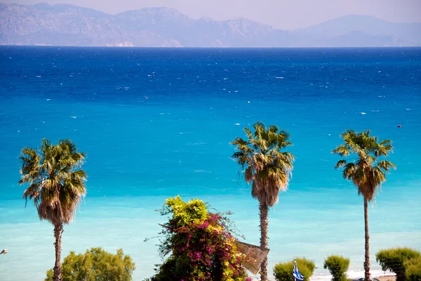 Jasne turkusowe wody Morza Egejskiego — Zdjęcie stockowe