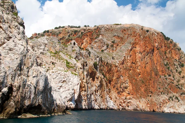 Rock og Middelhavet i Tyrkiet - Stock-foto