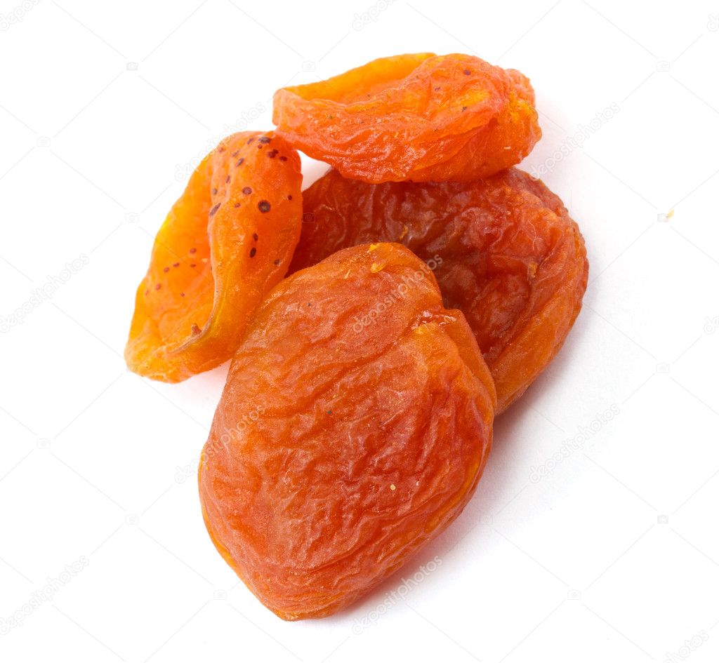Dry apricot fruit on white background. Stock Photo by ©AndreySt 6331432