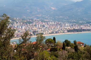 Alanya Şehir hill, deniz kıyısında, Türkiye