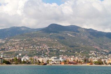 Alanya Şehir hill, deniz kıyısında, Türkiye