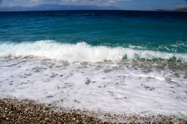 Kumsalda samos Island, Yunanistan