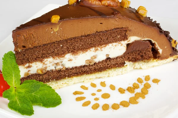 Торт трюфель з чорним шоколадом — стокове фото