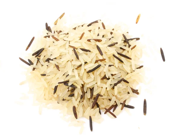 stock image Closeup of long rice mixed with wild rice