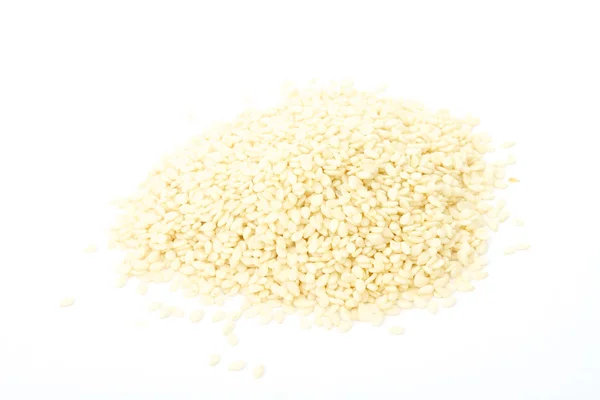 stock image A close up on a pile of dried Sesame Seed isolated