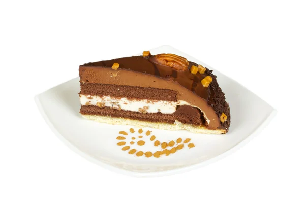 Lanýžový dort s černou čokoládou — Stock fotografie