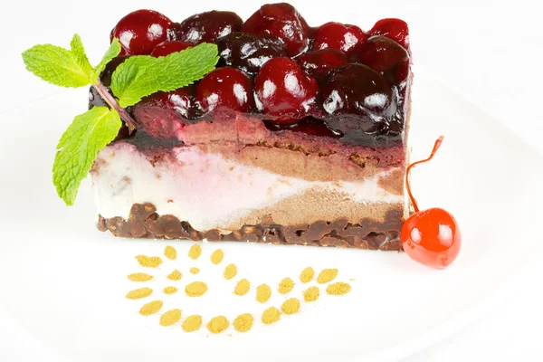 stock image Chocolate Cake with cherry