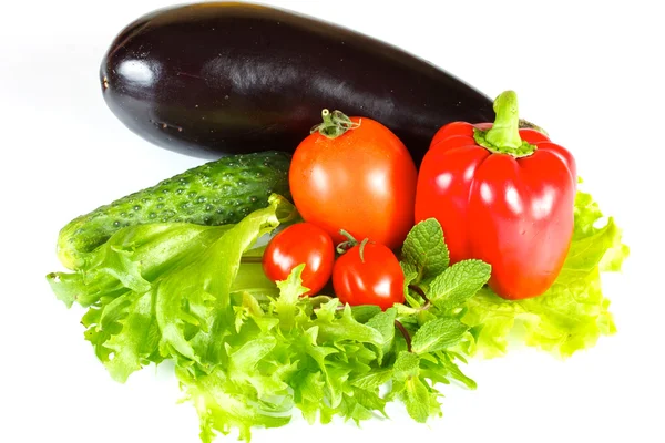 stock image Fresh and juicy vegetables isolated