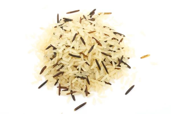 stock image Closeup of long rice mixed with wild rice