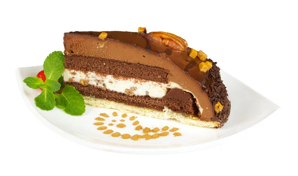 Trufa de pastel con chocolate negro — Foto de Stock