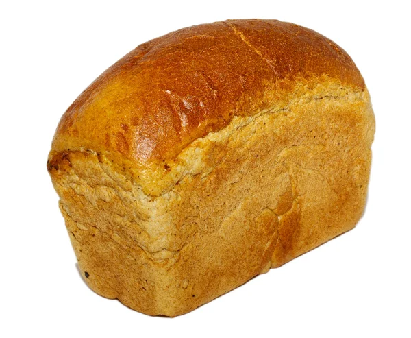 Cały chleb żytni na białym tle — Zdjęcie stockowe