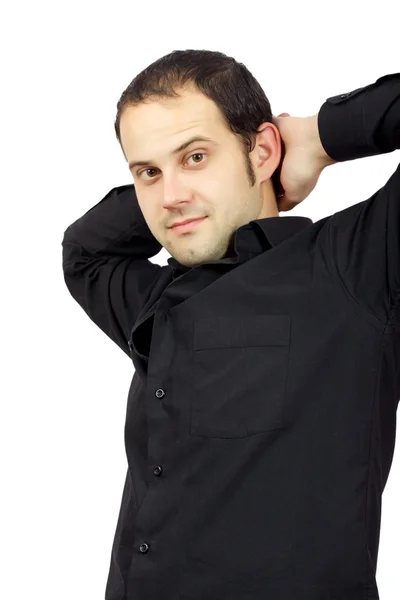 Male model posing in trendy clothes — Stock Photo, Image
