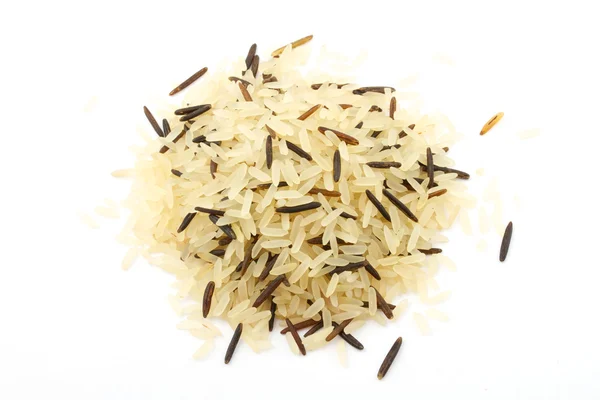 stock image Closeup of long rice mixed with wild rice