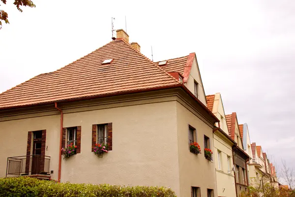 stock image Old Prague city view - old buildings