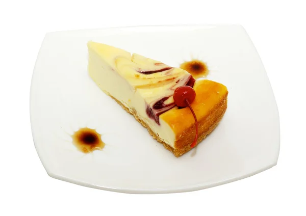 Fetta di cheesecake gourmet — Foto Stock