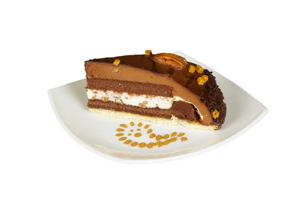 Trufa de bolo com chocolate preto — Fotografia de Stock