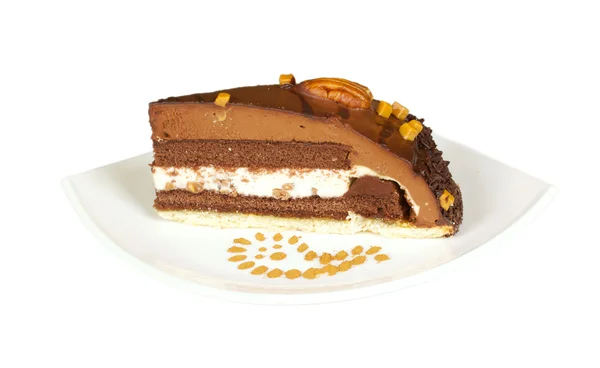 Tartufo di torta con cioccolato nero — Foto Stock