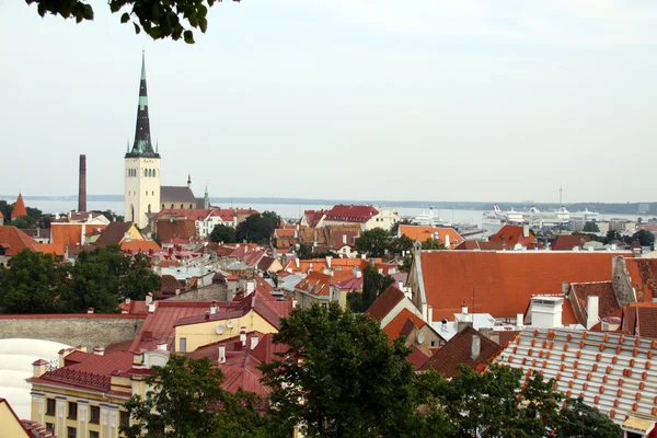 Вид на старый город Таллинн, Эстония — стоковое фото