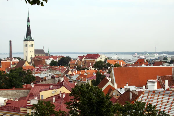 stock image View on old city of Tallinn, Estonia