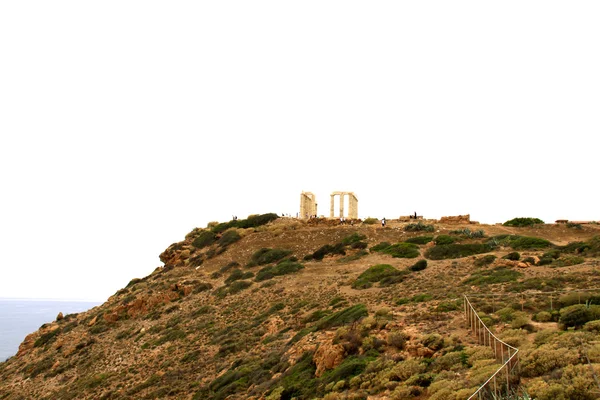 De tempel van poseidon at sounion Griekenland — Stockfoto
