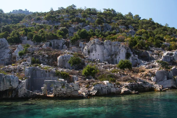 Meer und Felsen in der Türkei — Stockfoto