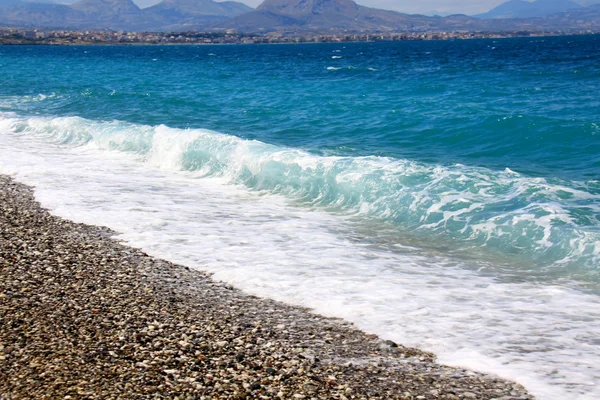 Pláž na ostrově samos, Řecko — Stock fotografie