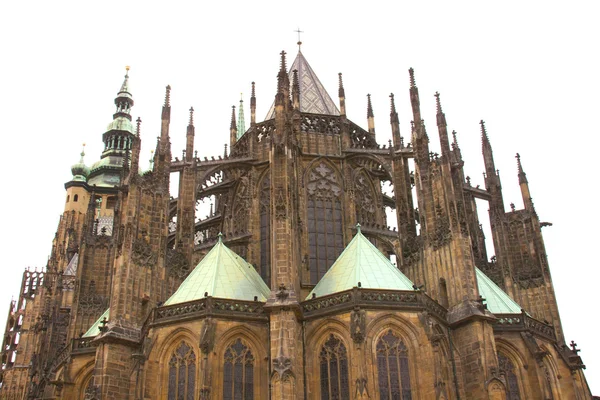 stock image Old Prague city view - old buildings