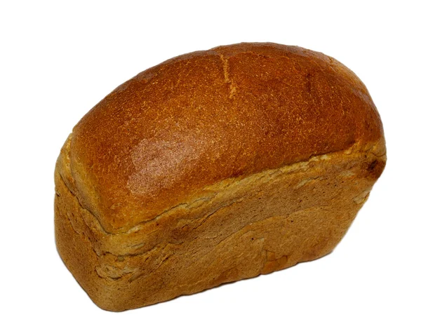 Cały chleb żytni na białym tle — Zdjęcie stockowe