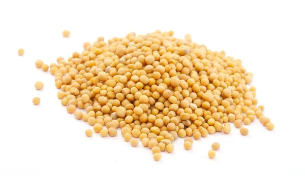 Semințe de muștar galben izolate — Fotografie, imagine de stoc