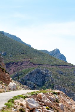 yüksek dağ ve kayalar Yunanistan Rodos