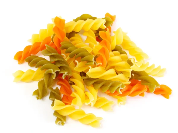 Dried italian pasta on white background — Stock Photo, Image