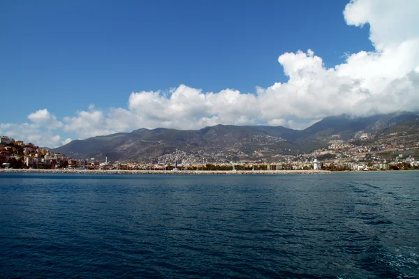 stock image Alanyas' mediterranean coastline and Ottoman castle (Turkey)