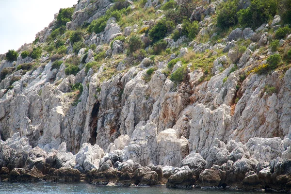 stock image Rock and Mediterranean sea in Turkey