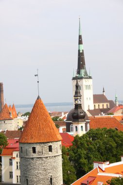 Baltık Denizi ile eski tallinn panorama