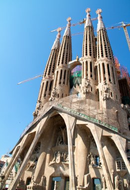 BARCELONA, SPAIN - May 23: La Sagrada Familia - the impressive c clipart