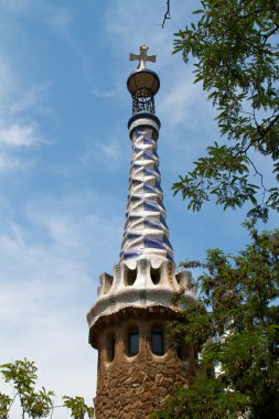 Barcelona, İspanya-27 Mayıs: 27 Mayıs 2011 tarihinde ünlü park Güell