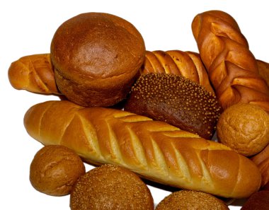 Assortment of baked bread clipart