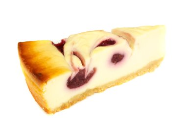 beyaz izole cheesecake