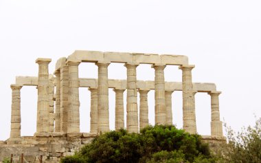 Temple of Poseidon at Cape Sounion near Athens, Greece clipart