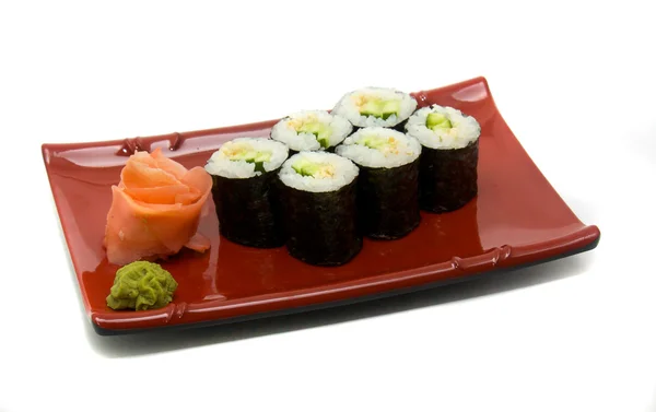 Appetizing sushi isolated on the white background — Stock Photo, Image
