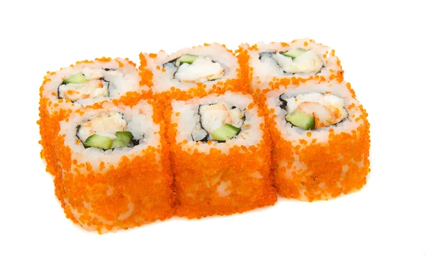 Аппетитные суши изолированы на белом фоне — стоковое фото