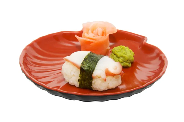 Sushi apetitoso aislado en el fondo blanco — Foto de Stock