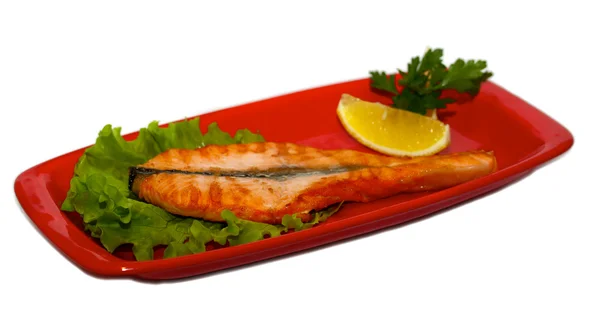 Peixe de salmão grelhado — Fotografia de Stock