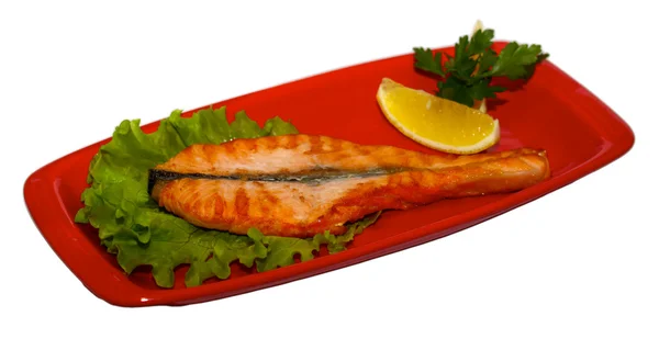 Peixe de salmão grelhado — Fotografia de Stock