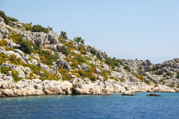 Rock en zee in Turkije — Stockfoto
