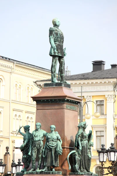 Heykel alexander II helsinki Finlandiya — Stok fotoğraf