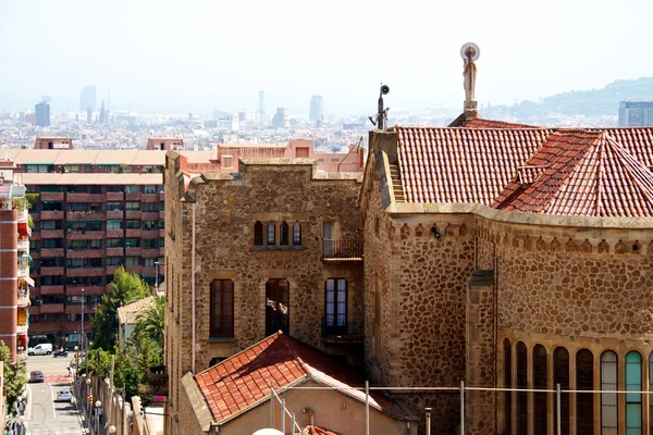 Vue aérienne de Barcelone et de ses toits, Espagne — Photo